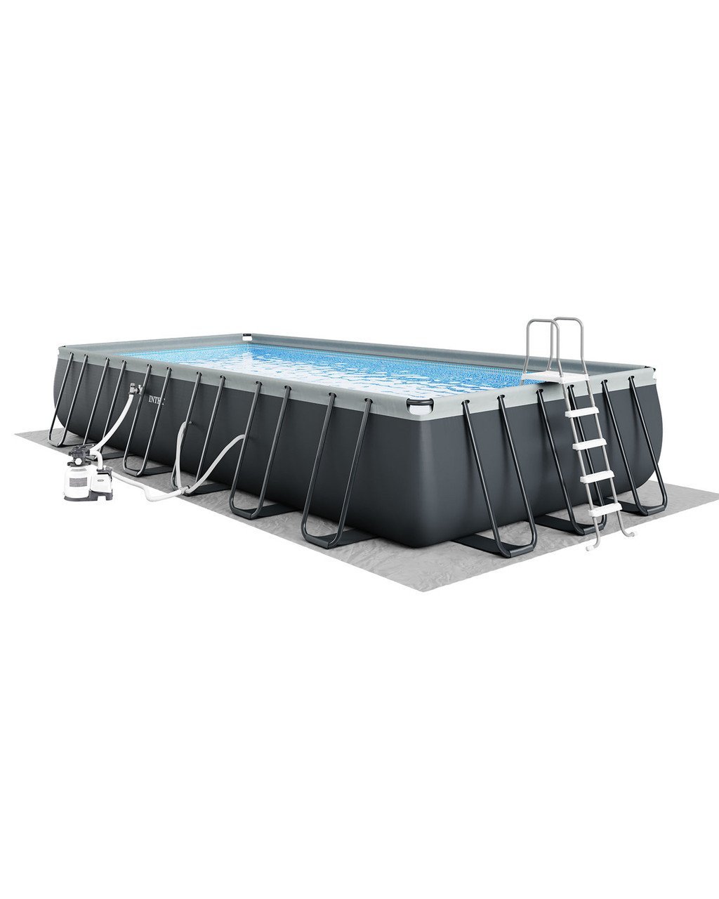 Intex Ultra Frame Rectangular Above Ground Swimming Pool Set