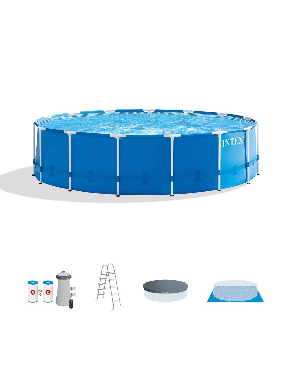 Intex 15ft x 48in Metal Frame Pool Set