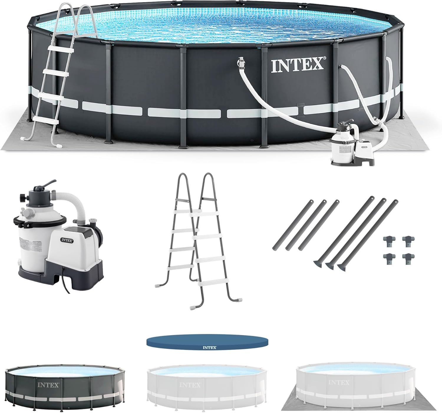 Intex Ultra XTR 14 ft. Round 42 in. Deep Soft Sided Above Ground Swimming Pool